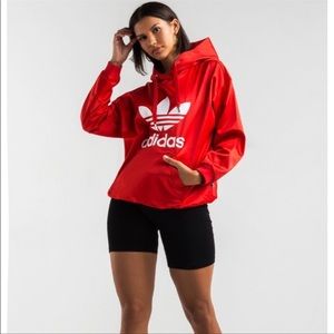 Adidas Red Satin Hoodie